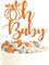 1 PCS Pumpkin Oh Baby Cake Topper Glitter Fall Theme Pumpkin Baby 5.8"W x 8.6"H